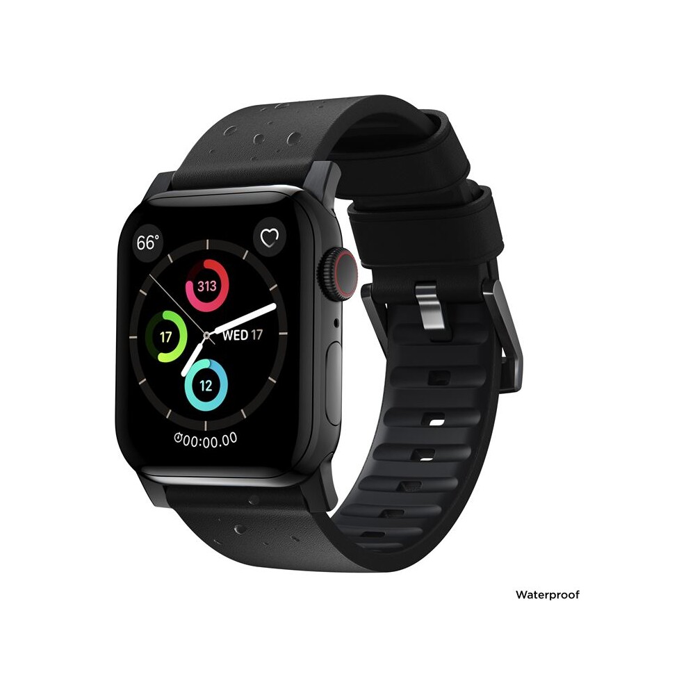 Nomad-Active-Strap-Pro-hydrofobni-kozeny-reminek-Apple-Watch-49-45-44-42mm-cerny-cerny
