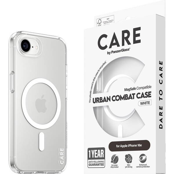 PanzerGlass-CARE-kryt-Apple-iPhone-17e-16e-MagSafe-Urban-Combat-ciry-bily