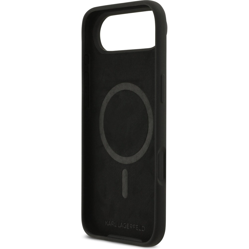 Karl-Lagerfeld-Liquid-Silicone-K-CH-Sketch-MagSafe-kryt-iPhone-Air-cerny