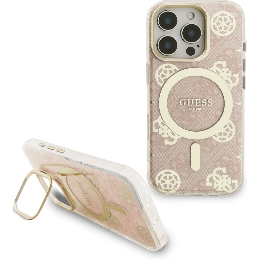 Guess-PC-TPU-Electroplated-Stand-Camera-Frame-MagSafe-kryt-s-vymenitelnym-pozadim-iPhone-16-Pro