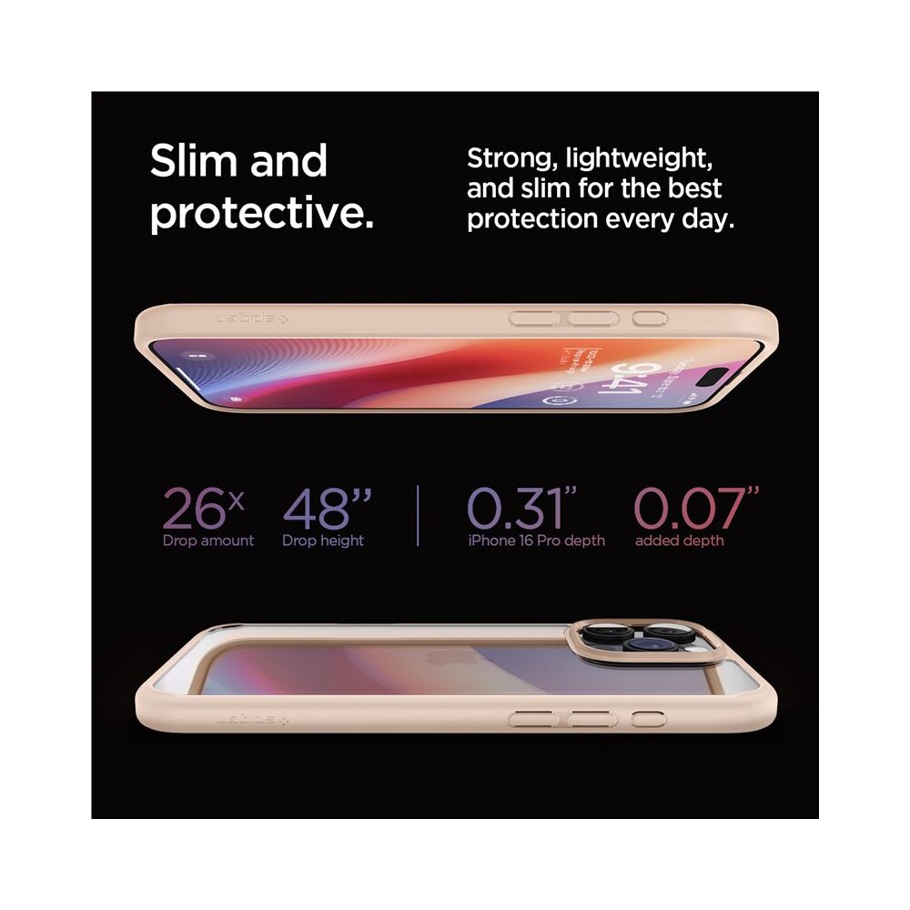 Spigen-Ultra-Hybrid-kryt-iPhone-16-Pro-rose-titanium