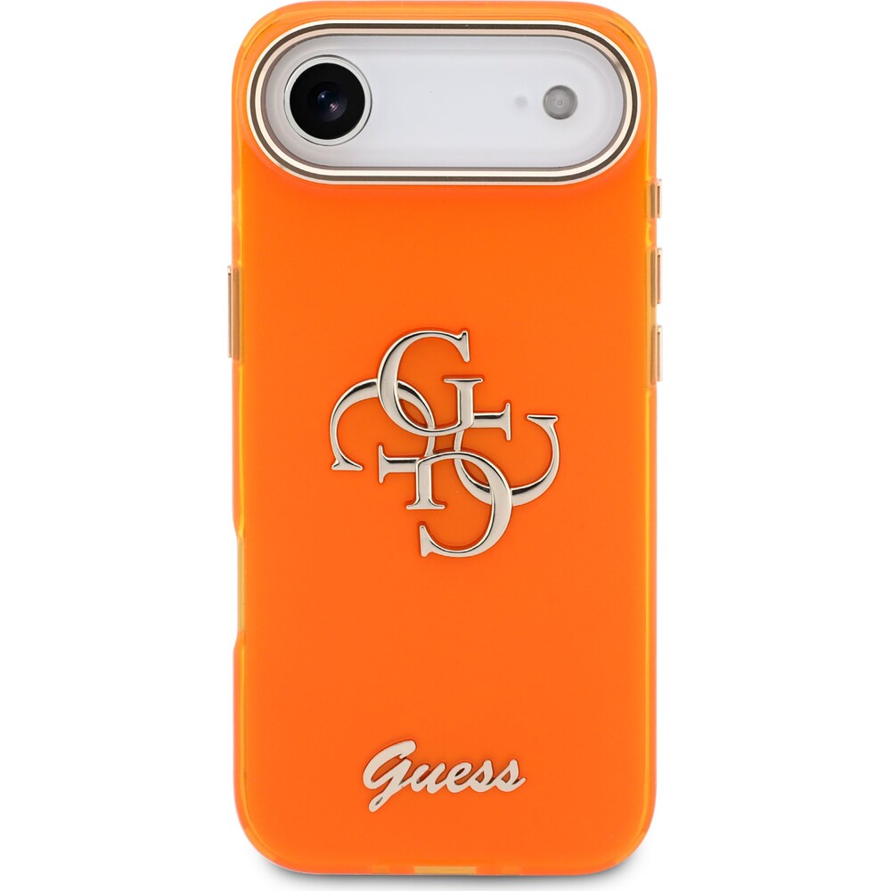 Guess-IML-4G-Script-Metal-Logo-kryt-iPhone-Air-oranzovy