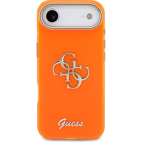 Guess-IML-4G-Script-Metal-Logo-kryt-iPhone-Air-oranzovy