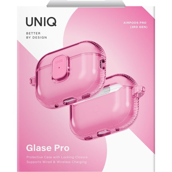 UNIQ-Glase-Pro-Lock-Case-pouzdro-AirPods-Pro-3-ruzove