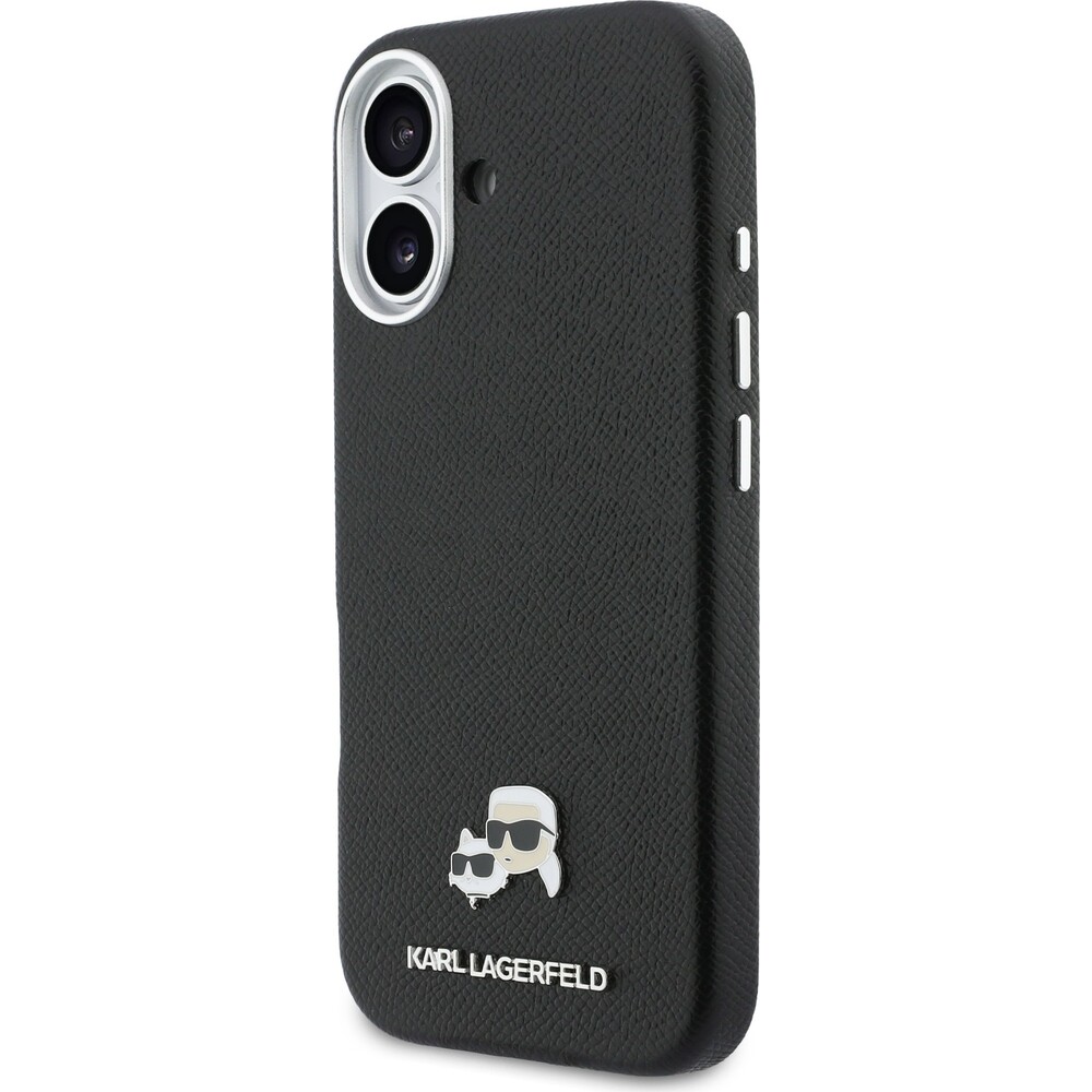 Karl-Lagerfeld-PU-Karl-and-Choupette-Heads-Pins-MagSafe-kryt-iPhone-17-cerny
