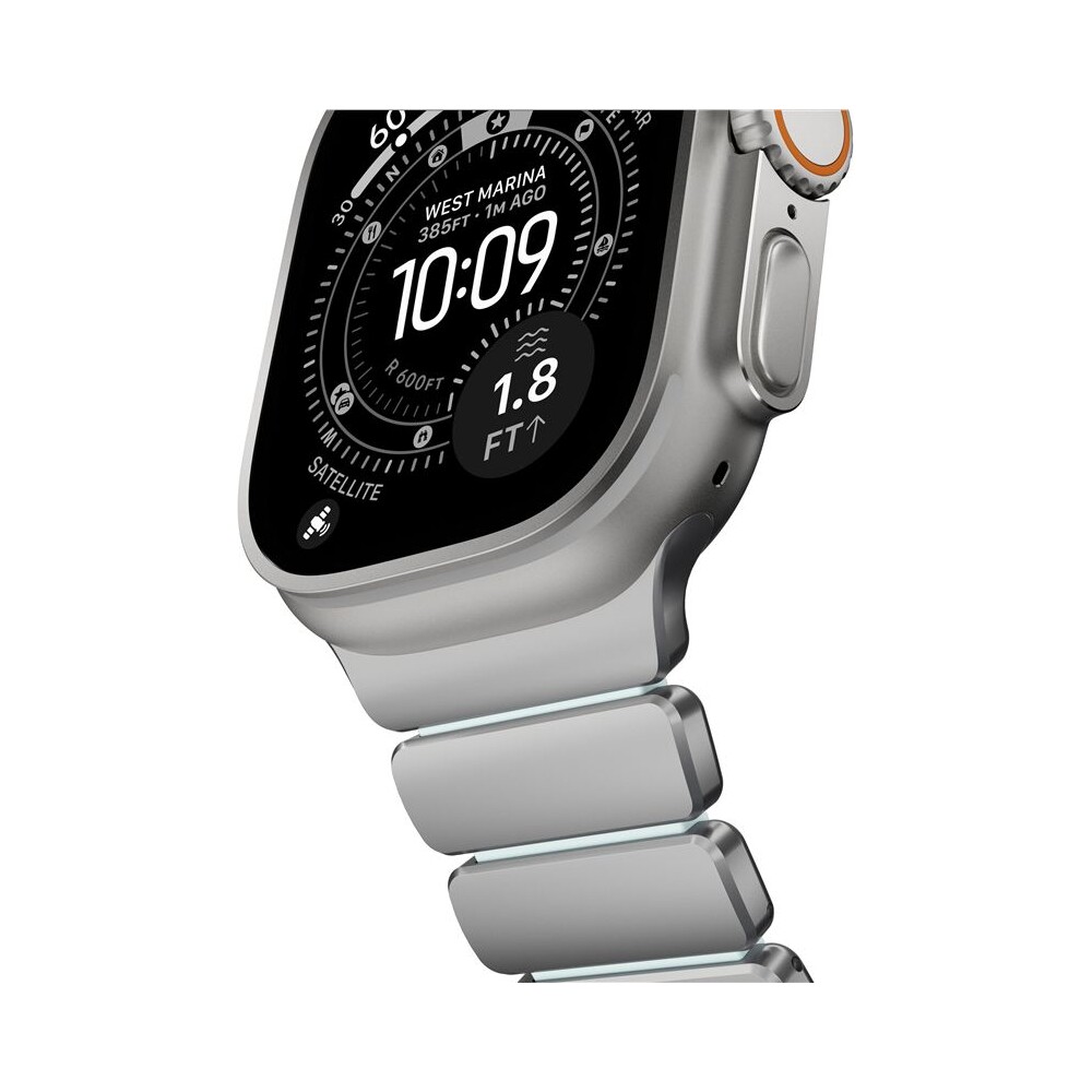 Nomad-Stratos-Band-FKM-reminek-Apple-Watch-45-46-49mm-Natural-Titanium-Icy-Blue