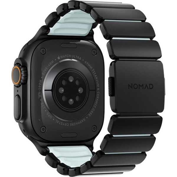 Nomad-Stratos-Band-FKM-reminek-Apple-Watch-45-46-49mm-Black-Titanium-Icy-Blue