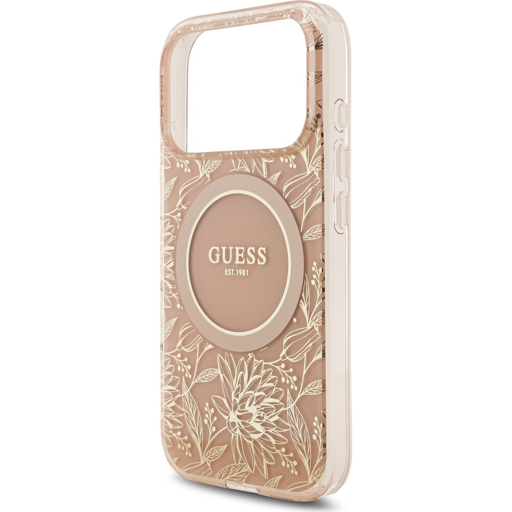Guess-IML-Flowers-Allover-Strap-MagSafe-kryt-iPhone-17-Pro-ruzovy