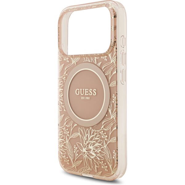 Guess-IML-Flowers-Allover-Strap-MagSafe-kryt-iPhone-17-Pro-ruzovy
