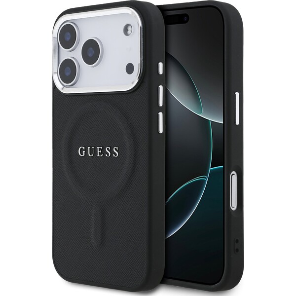 Guess-PU-Saffiano-MagSafe-kryt-iPhone-17-Pro-cerny