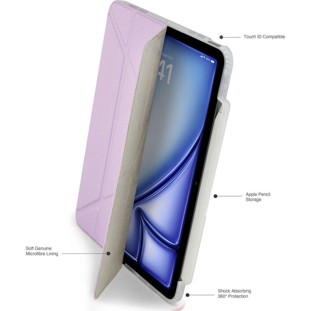 Pipetto-Origami-No3-Pencil-pouzdro-iPad-Air-13-2026-2025-2024-fialove