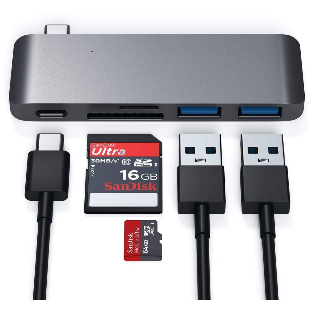 Satechi-Passthrough-USB-hub-MacBook-12-vesmirne-sedy