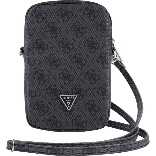 Guess-PU-4G-Triangle-Logo-Wallet-Phone-Bag-Zipper-cerny