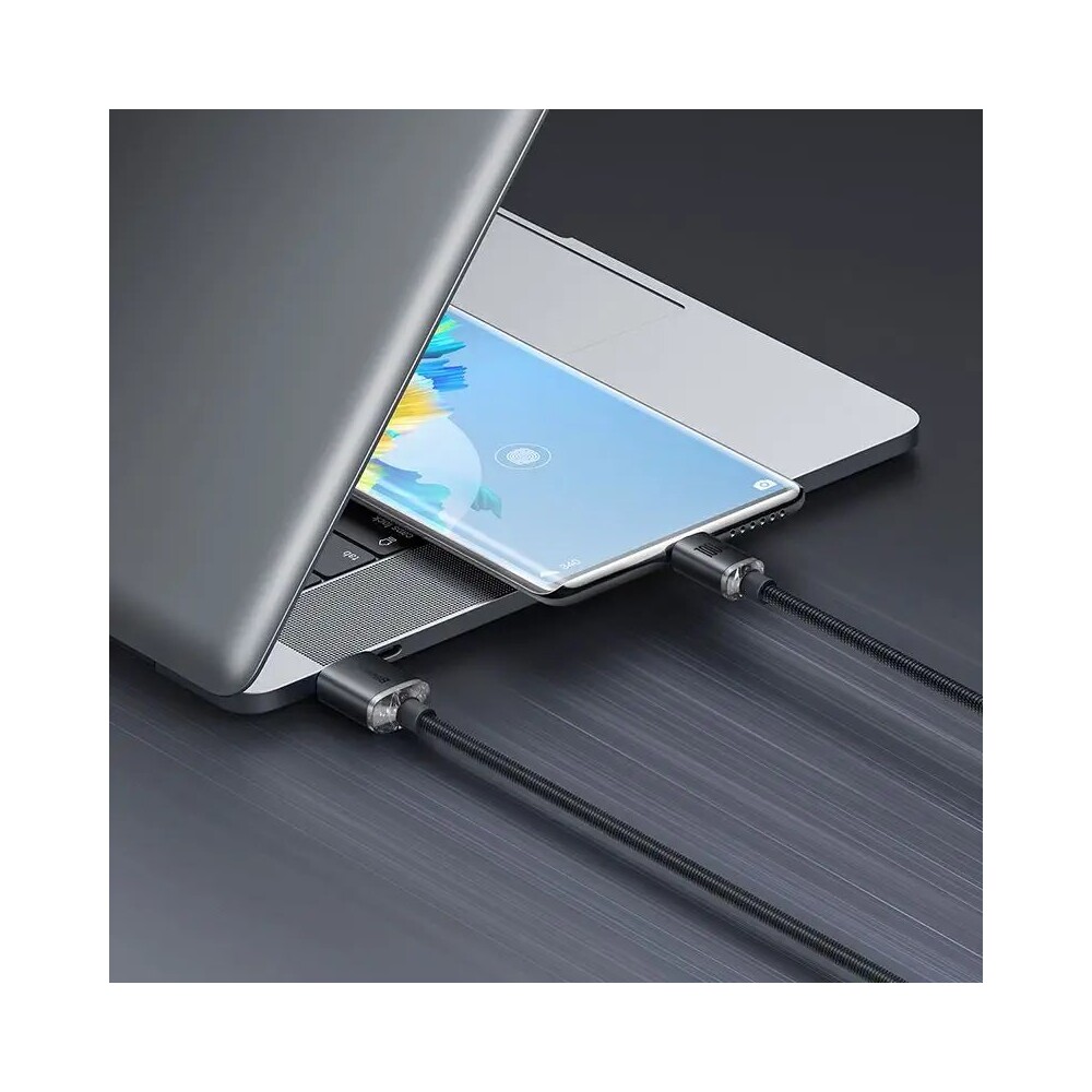 Baseus-Crystal-Shine-USB-A-USB-C-napajeci-kabel-100W-1-2m-cerny