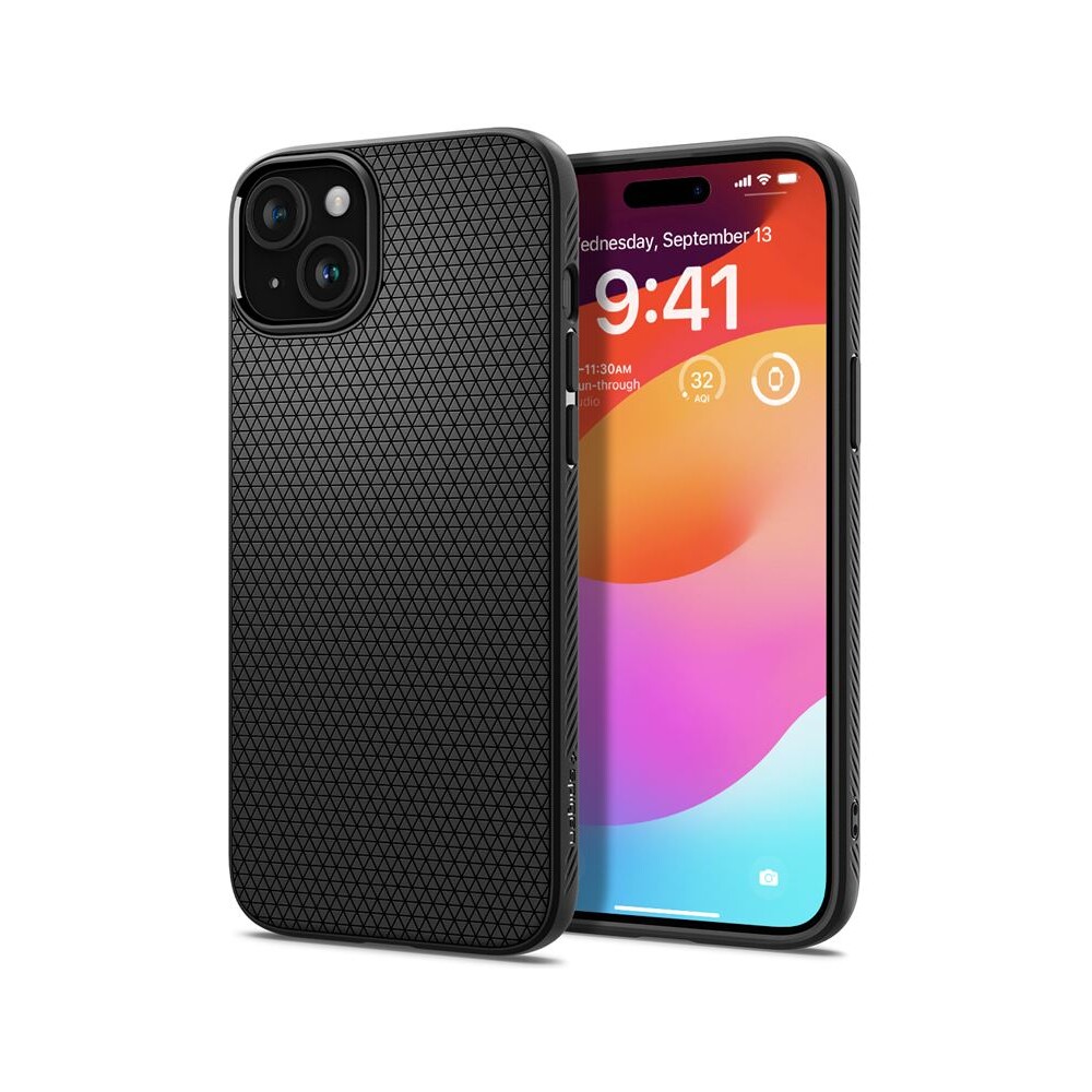 Spigen-Liquid-Air-kryt-iPhone-15-matne-cerny