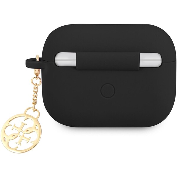 Guess-4G-Charm-Silikonove-Pouzdro-pro-Airpods-Pro-cerne