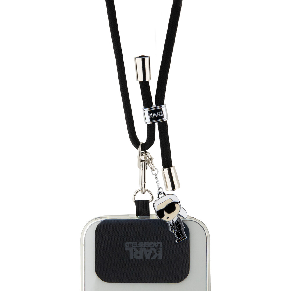 Karl-Lagerfeld-Universal-Crossbody-popruh-Cord-and-Ikonik-Pins-cerny