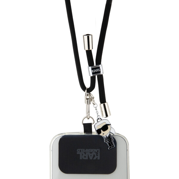 Karl-Lagerfeld-Universal-Crossbody-popruh-Cord-and-Ikonik-Pins-cerny