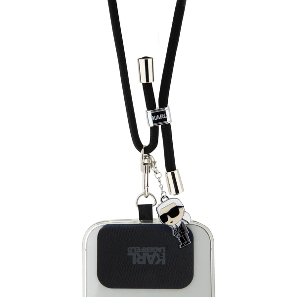 Karl Lagerfeld Universal Crossbody Cord and Ikonik Pins poutko černý - Poutka - Obrázek 8ZBR100501