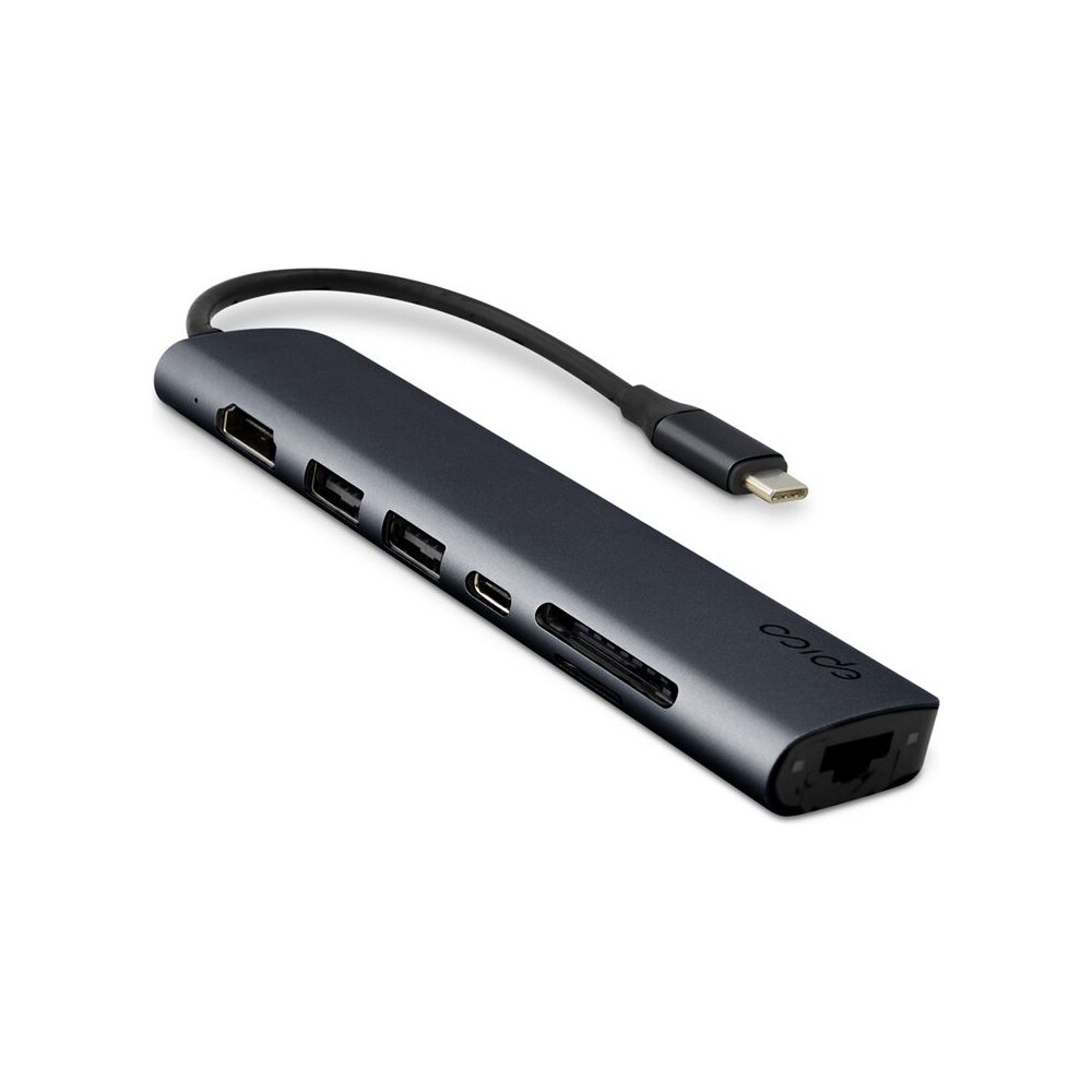 Epico-7v1-hlinikovy-hub-8K-s-USB-C-temne-inkoustovy
