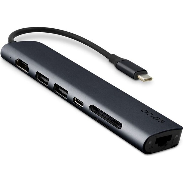 Epico-7v1-hlinikovy-hub-8K-s-USB-C-temne-inkoustovy