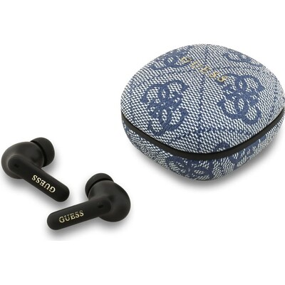 Guess PU 4G Metal Logo ENC TWS bezdrátová sluchátka modrá