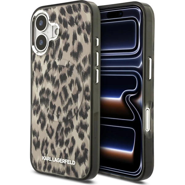 Karl-Lagerfeld-IML-Leopard-MagSafe-Zadni-Kryt-pro-iPhone-17-hnedy