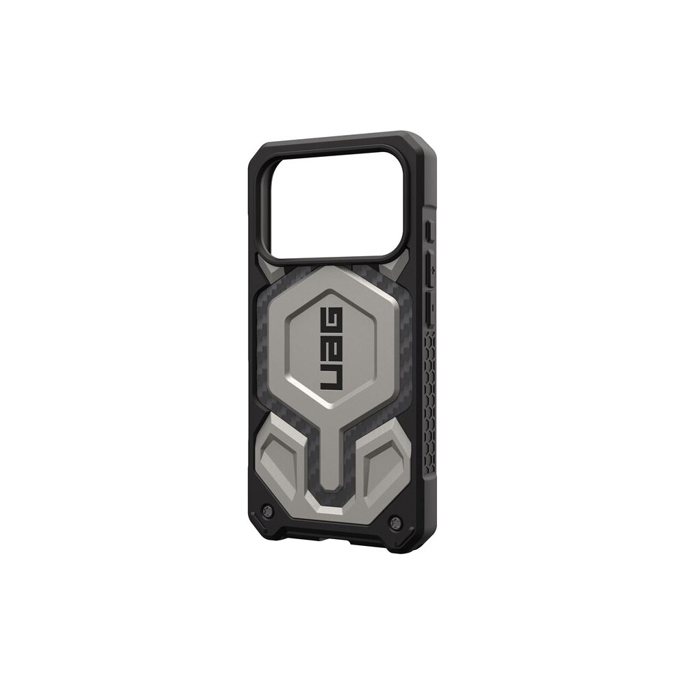 UAG-Monarch-Pro-MagSafe-Titanium-kryt-iPhone-17-Pro-stribrny