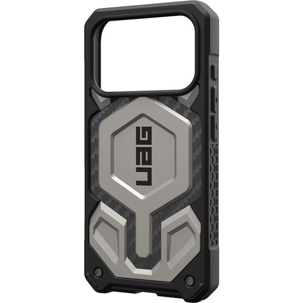 UAG-Monarch-Pro-MagSafe-Titanium-kryt-iPhone-17-Pro-stribrny