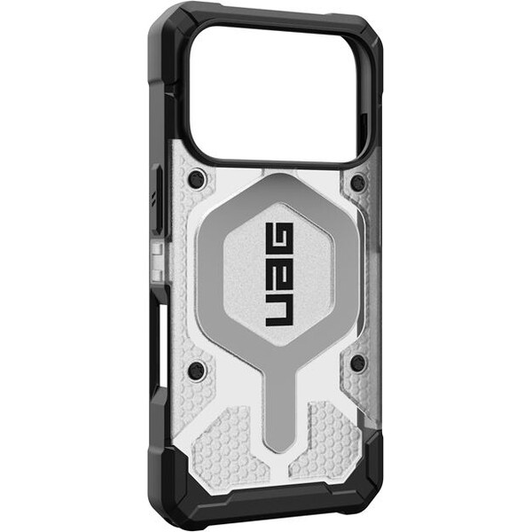 UAG-Pathfinder-Clear-Magsafe-kryt-iPhone-17-Pro-ciry-stribrny