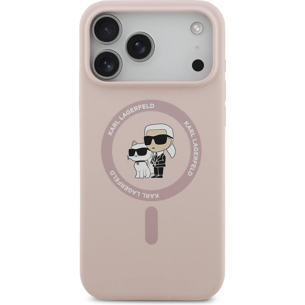 Karl-Lagerfeld-Liquid-Silicone-Karl-and-Choupette-MagSafe-kryt-iPhone-17-Pro-Max-ruzovy