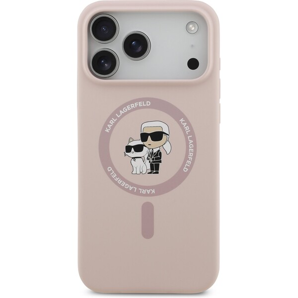 Karl-Lagerfeld-Liquid-Silicone-Karl-and-Choupette-MagSafe-kryt-iPhone-17-Pro-Max-ruzovy