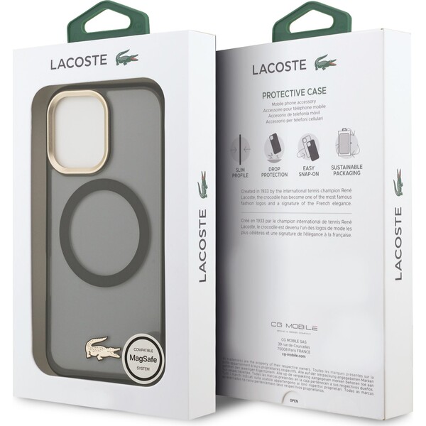 Lacoste-PC-TPU-Frosted-Finish-Gold-Logo-MagSafe-kryt-iPhone-17-cerny