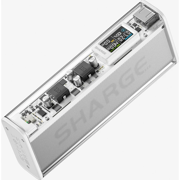 SHARGE-Shargeek-140W-powerbanka-20000-mAh-LCD-stribrna