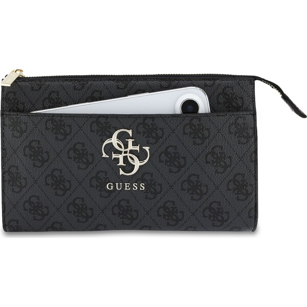 Guess-PU-4G-Metal-Logo-kabelka-na-telefon-cerna