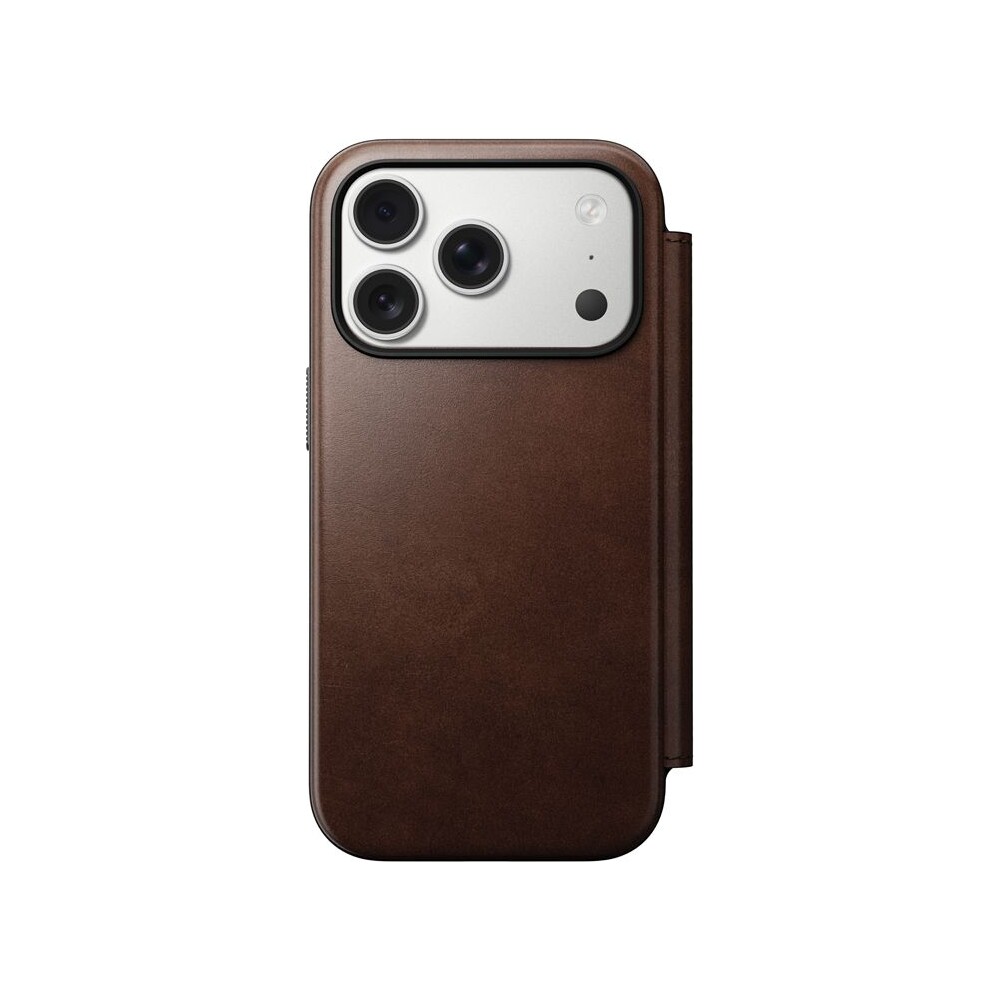 Nomad-Modern-Leather-Folio-Horween-MagSafe-kozene-pouzdro-iPhone-17-Pro-Rustic-Brown