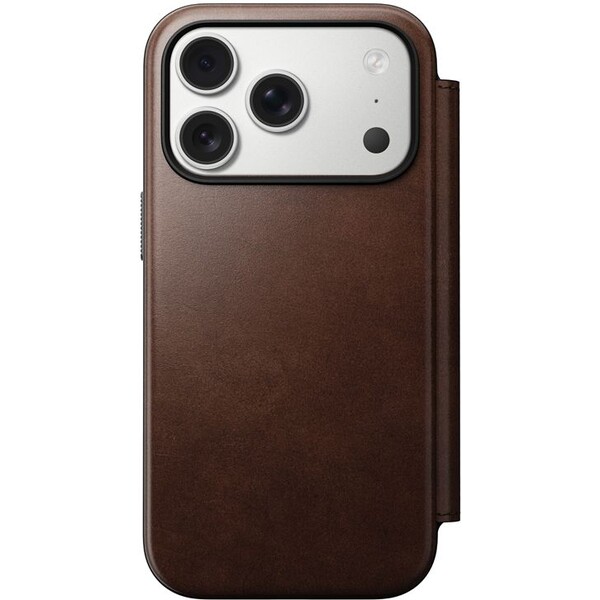 Nomad-Modern-Leather-Folio-Horween-MagSafe-kozene-pouzdro-iPhone-17-Pro-Rustic-Brown