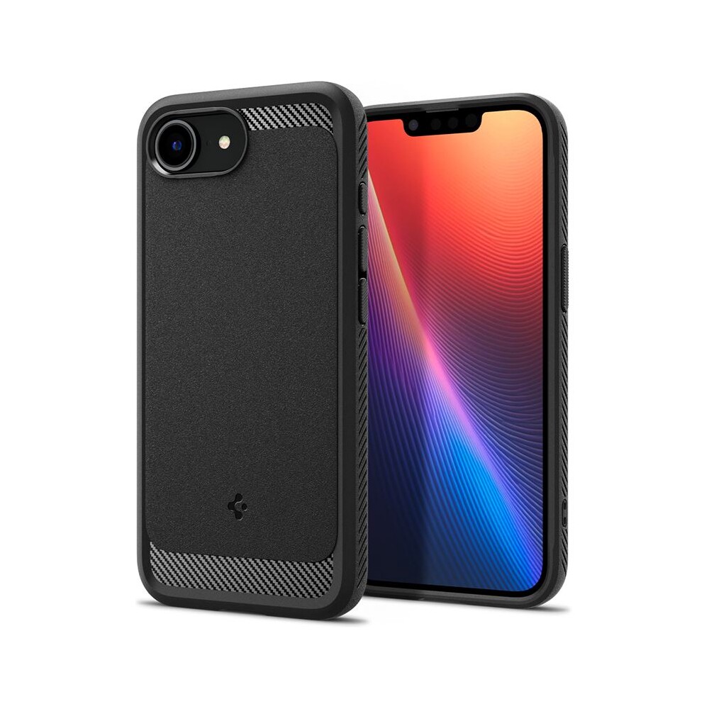 Spigen-Rugged-Armor-MagSafe-kryt-iPhone-17e-16e-matne-cerny