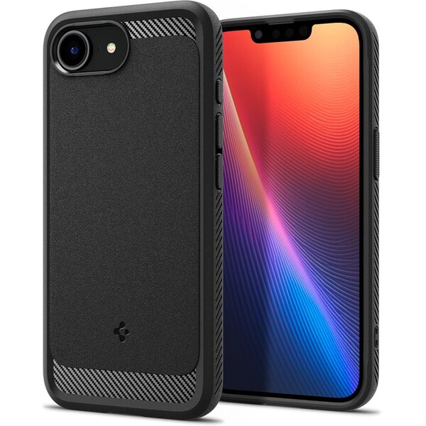 Spigen-Rugged-Armor-MagSafe-kryt-iPhone-17e-16e-matne-cerny
