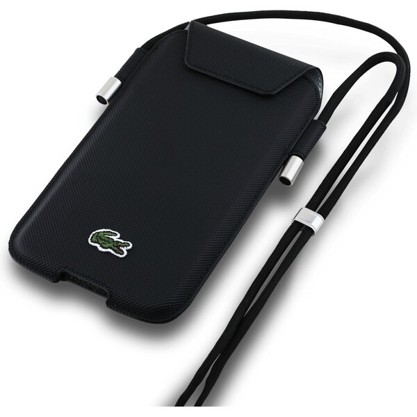 Lacoste-PVC-Iconic-Petit-Pique-pouzdro-na-telefon-XL-cerne