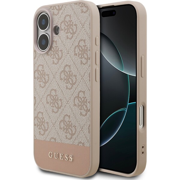 Guess-PU-4G-Stripe-Zadni-Kryt-pro-iPhone-17-ruzovy