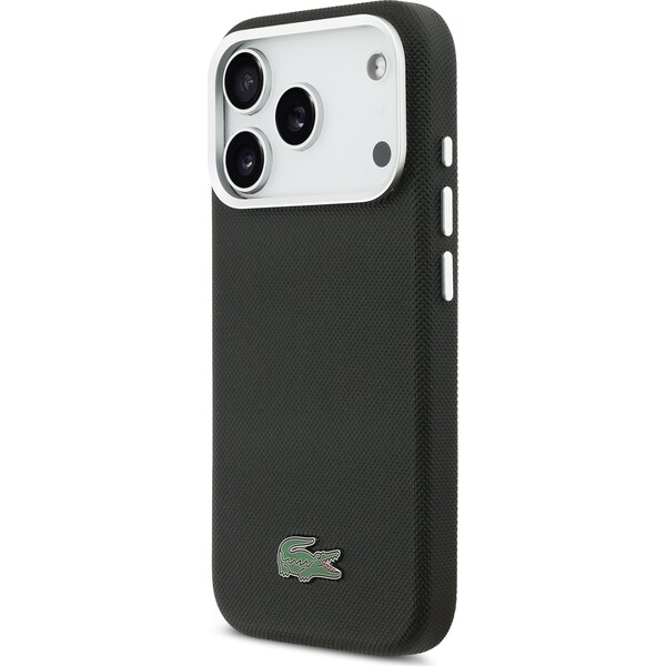 Lacoste-Iconic-Petit-Pique-Metal-Logo-MagSafe-kryt-iPhone-17-Pro-cerny