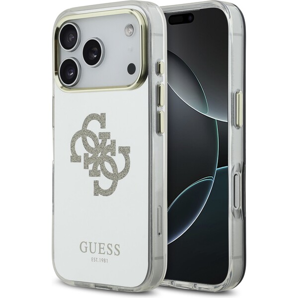 Guess-PC-TPU-Mirror-4G-Glitter-Logo-MagSafe-kryt-iPhone-17-Pro-zlaty