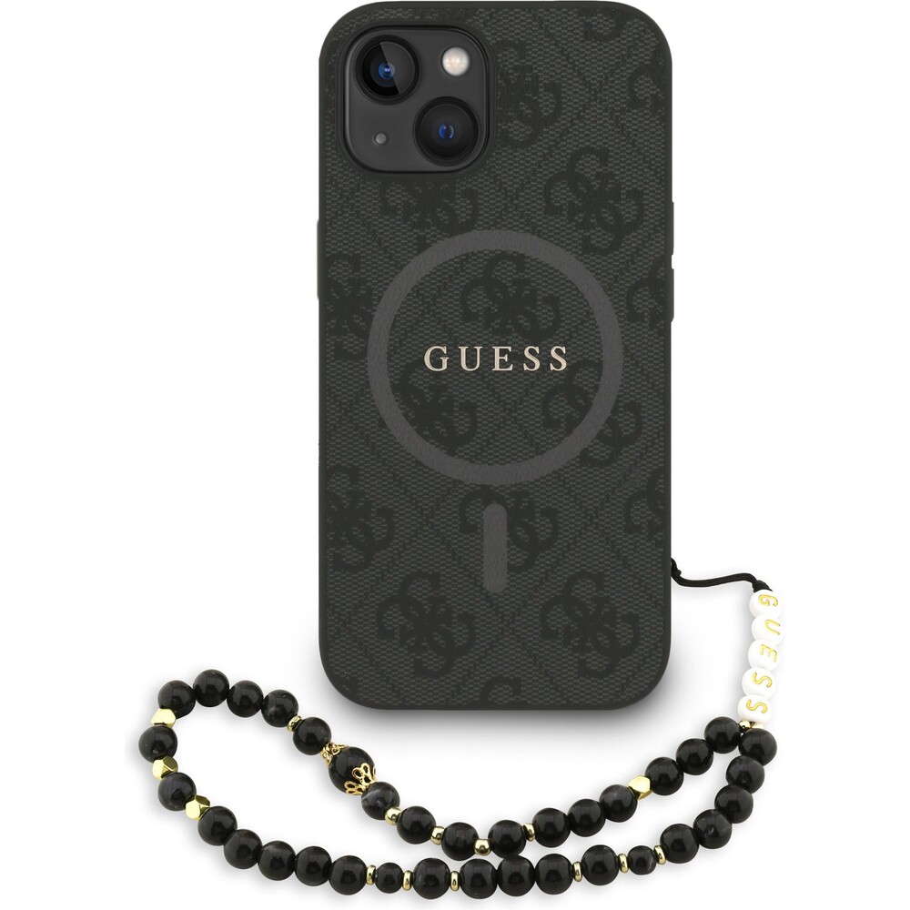 Guess-PU-Leather-4G-Colored-Ring-Strap-MagSafe-kryt-iPhone-14-cerny