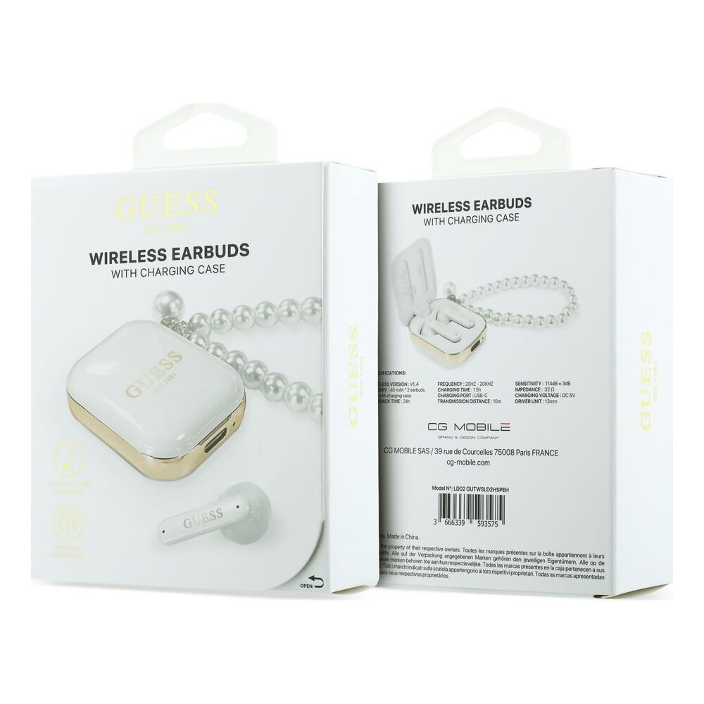 Guess-Pearl-Strap-TWS-bezdratova-sluchatka-bila
