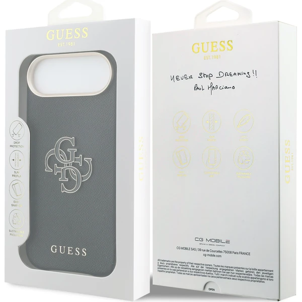 Guess-PU-Resin-Logo-kryt-iPhone-Air-cerny
