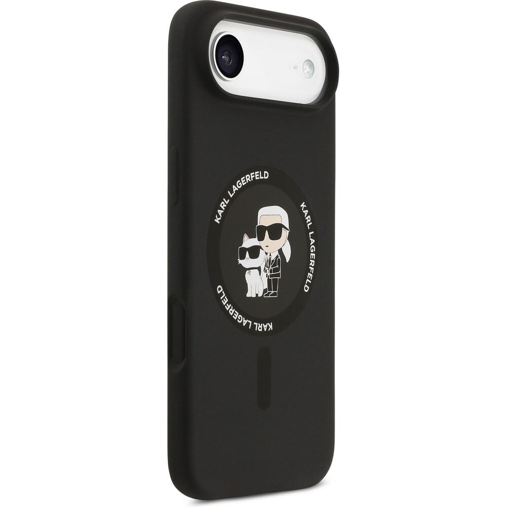 Karl-Lagerfeld-Liquid-Silicone-Karl-and-Choupette-MagSafe-kryt-iPhone-Air-cerny