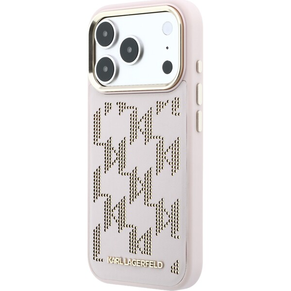 Karl-Lagerfeld-PU-Perforated-Monogram-MagSafe-kryt-iPhone-17-Pro-Max-ruzovy