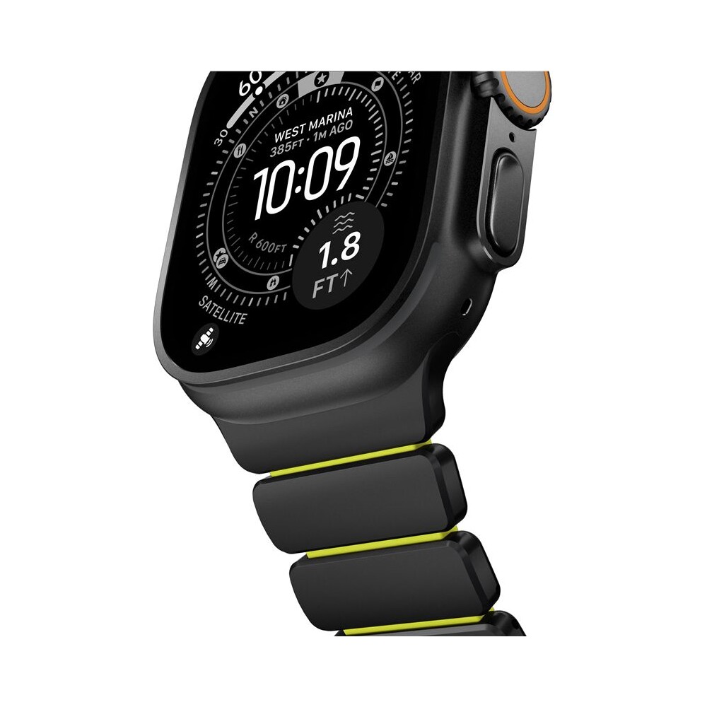 Nomad-Stratos-Band-FKM-reminek-Apple-Watch-45-46-49mm-Black-Titanium-Volt
