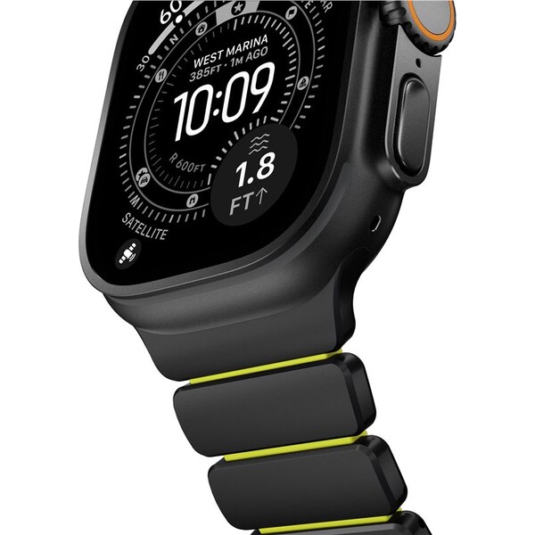 Nomad-Stratos-Band-FKM-reminek-Apple-Watch-45-46-49mm-Black-Titanium-Volt
